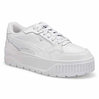 Womens Karmen II Idol Platform Sneaker - White/White/Silver