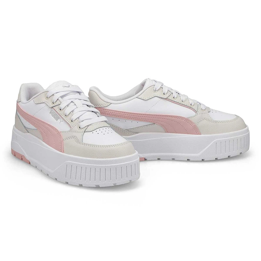 Womens Karmen II Idol Platform Sneaker - White/Mauve/Grey