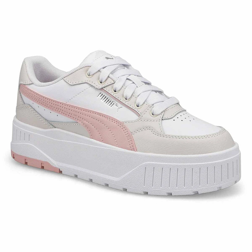 Womens Karmen II Idol Platform Sneaker - White/Mauve/Grey