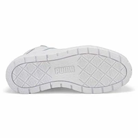 Womens  Karmen II Idol Mid Platform High Top Sneaker - White/White/Silver