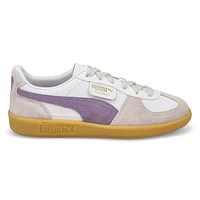 Womens Palermo Leather Lace Up Sneaker - White/Vapor Gray/Gum