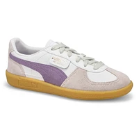 Womens Palermo Leather Lace Up Sneaker - White/Vapor Gray/Gum