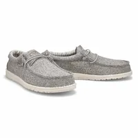 Mens Wally Eco Linen Casual Shoe- Iron