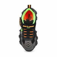 Boys  Skech-O-Saurus Lights Sneaker - Black/Lime