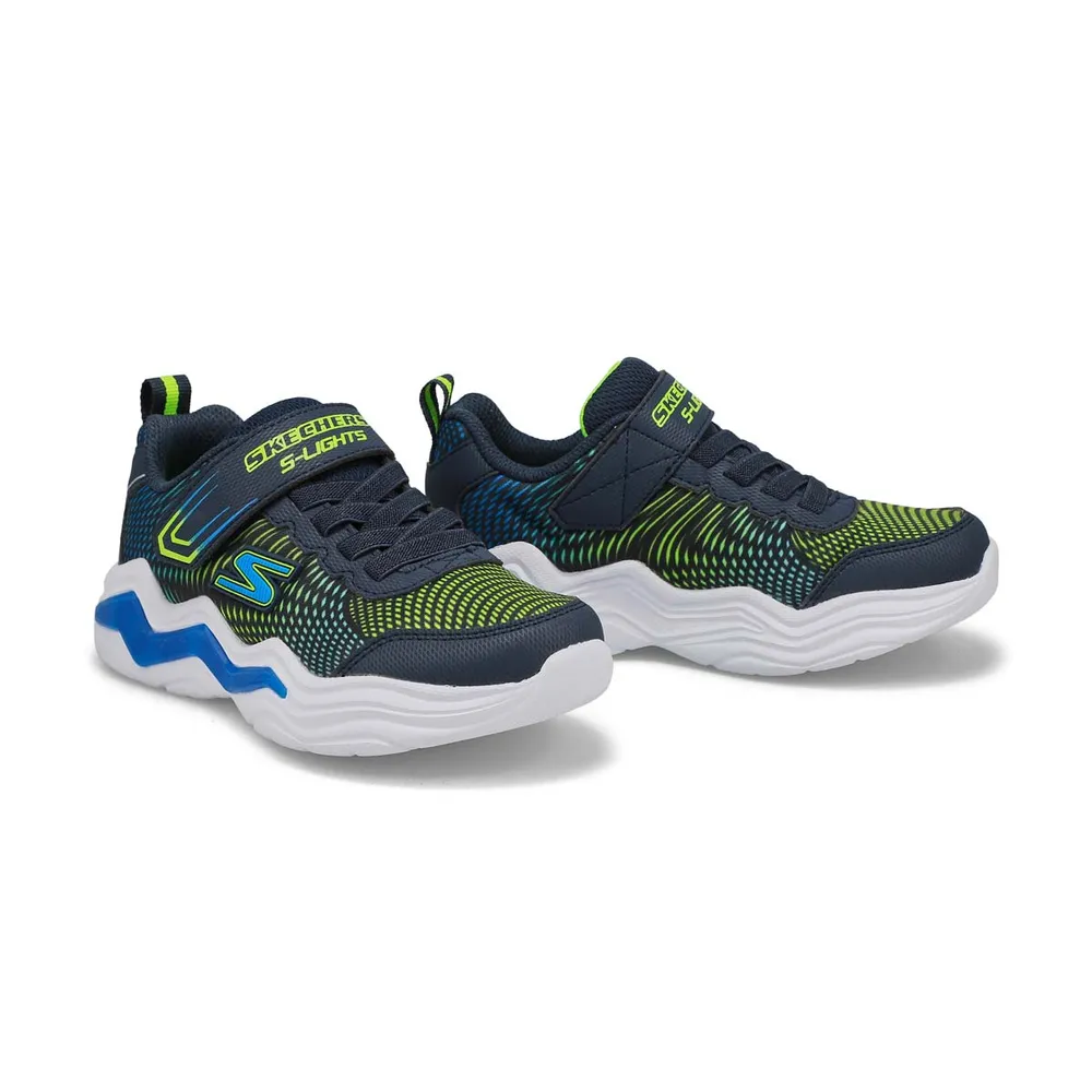 Boys Erupters IV Light Up Sneaker - Navy/Lime