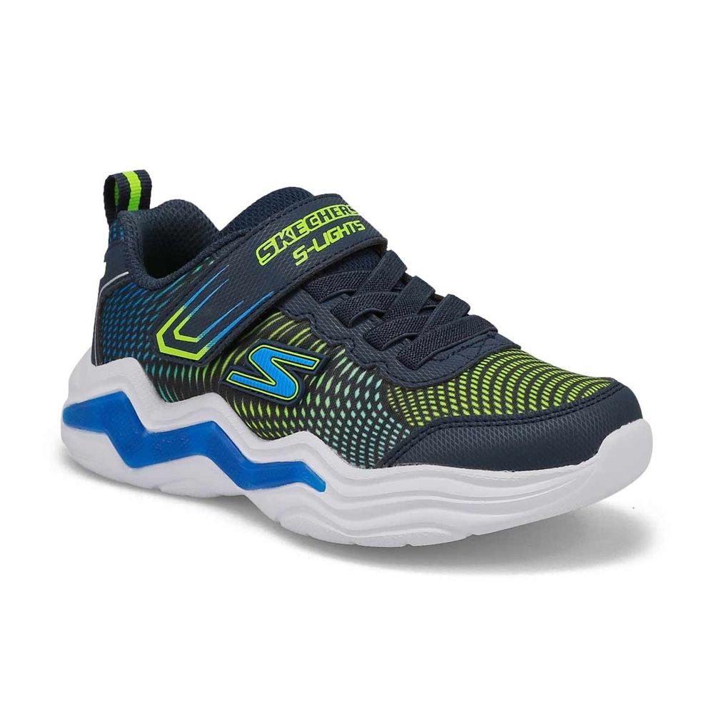 Boys Erupters IV Light Up Sneaker - Navy/Lime