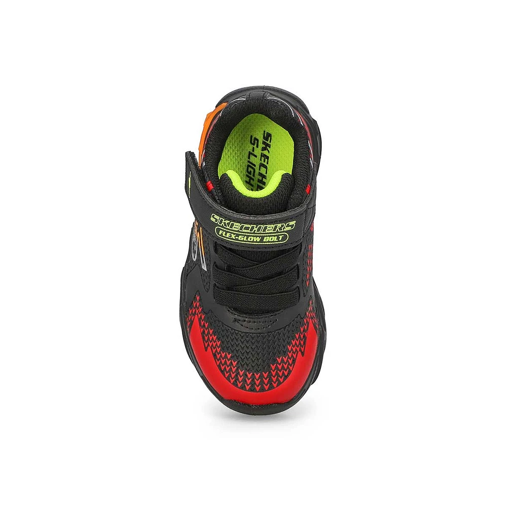 Infants  S Lights Flex-Glow Bolt Sneaker - Black/Red