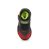 Infants  S Lights Flex-Glow Bolt Sneaker - Black/Red