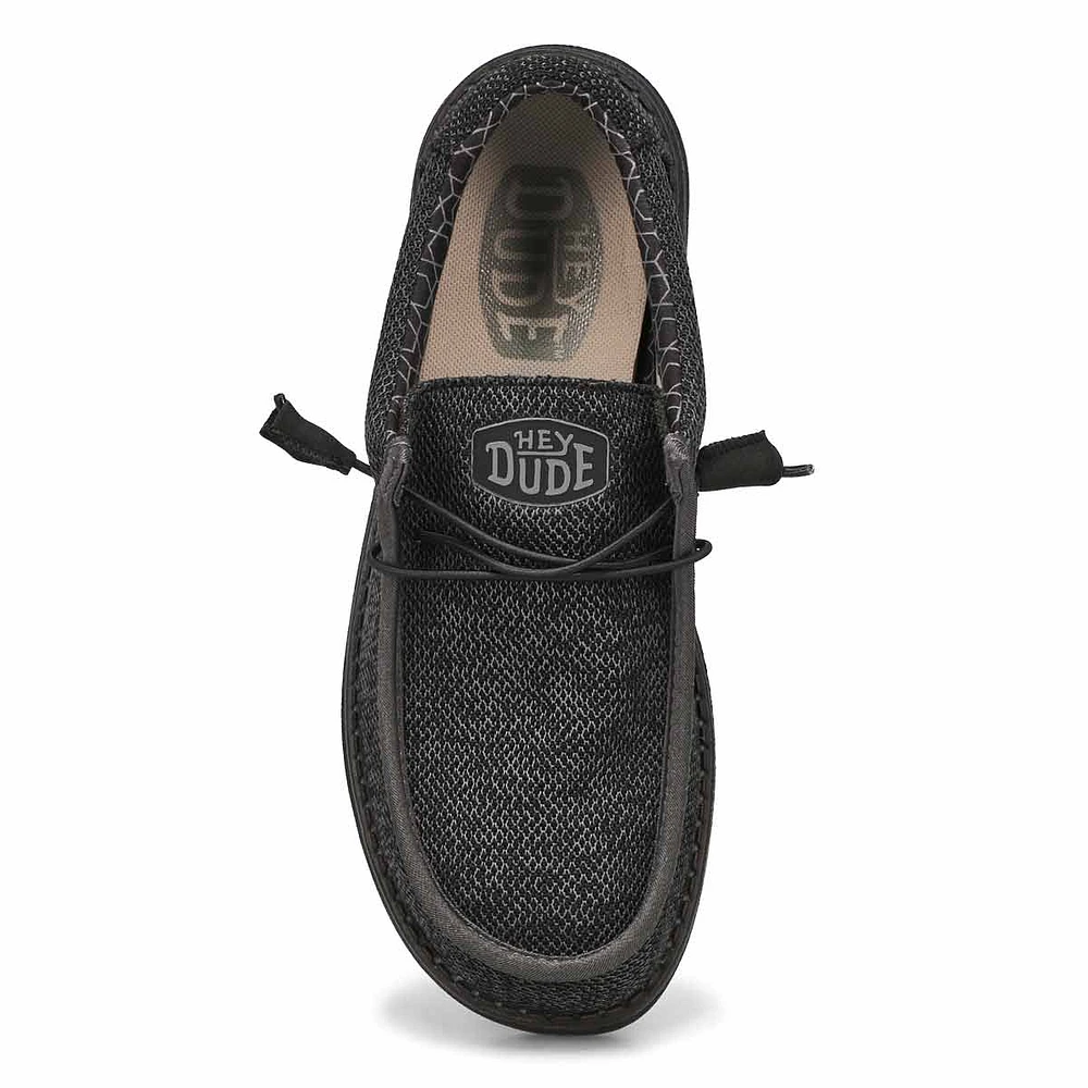 Mens Wally Sox Micro Casual Shoe - Black