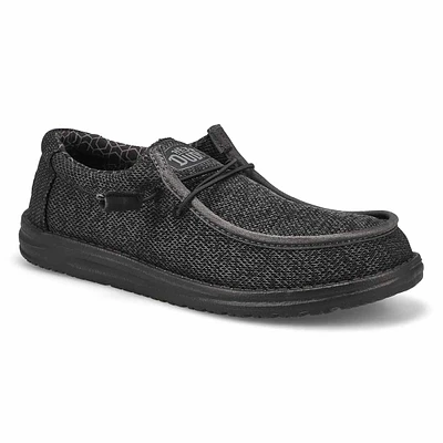 Mens Wally Sox Micro Casual Shoe - Black