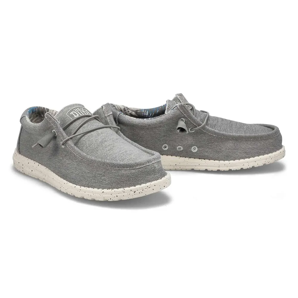 Mens Wally Stretch Casual Shoe - Iron