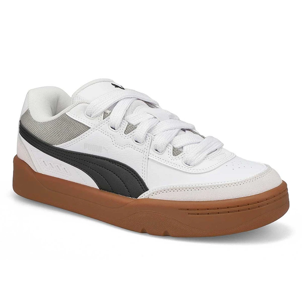 Mens Park Lifestyle SK8 Lace Up Sneaker - White/Grey/Black