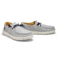 Womens Wendy Chambray Casual Shoe - White/Blue