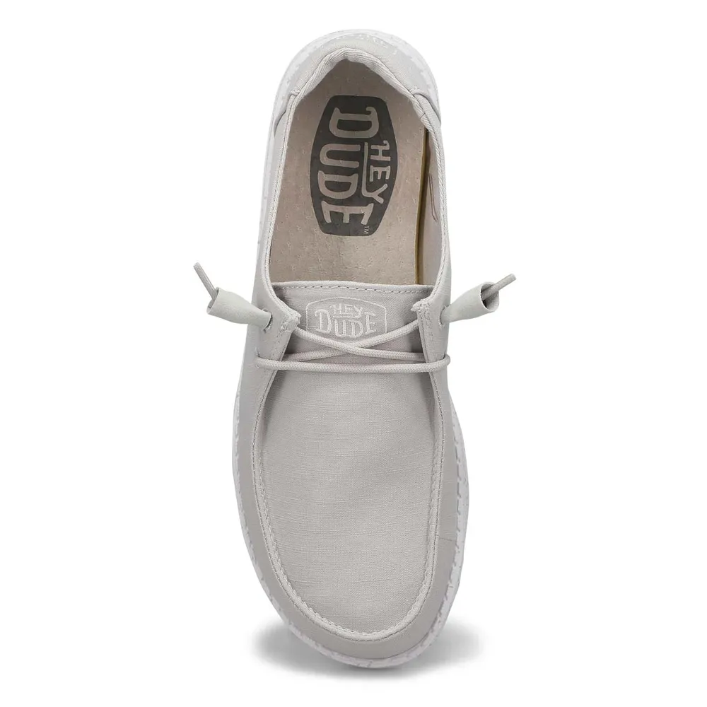 Womens Wendy Slub Canvas Shoe - Light Grey