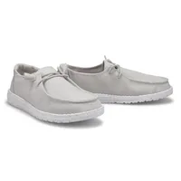 Womens Wendy Slub Canvas Shoe - Light Grey