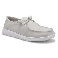 Womens Wendy Slub Canvas Shoe - Light Grey