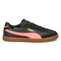 Womens Club II Era Lace Up Sneaker - Black/Pink