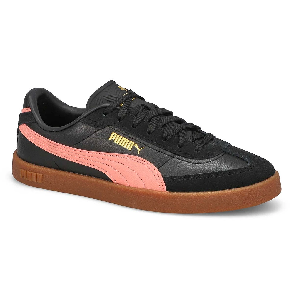 Womens Club II Era Lace Up Sneaker - Black/Pink