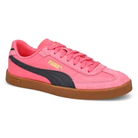 Womens Club II Era Lace Up Sneaker - Pink/Black