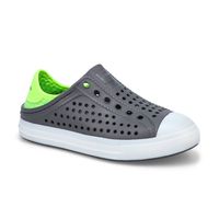 Boys Guzman Flash Slip On Shoe - Charcoal/Lime