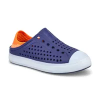 Boys Guzman Flash Slip On Shoe - Navy/Orange