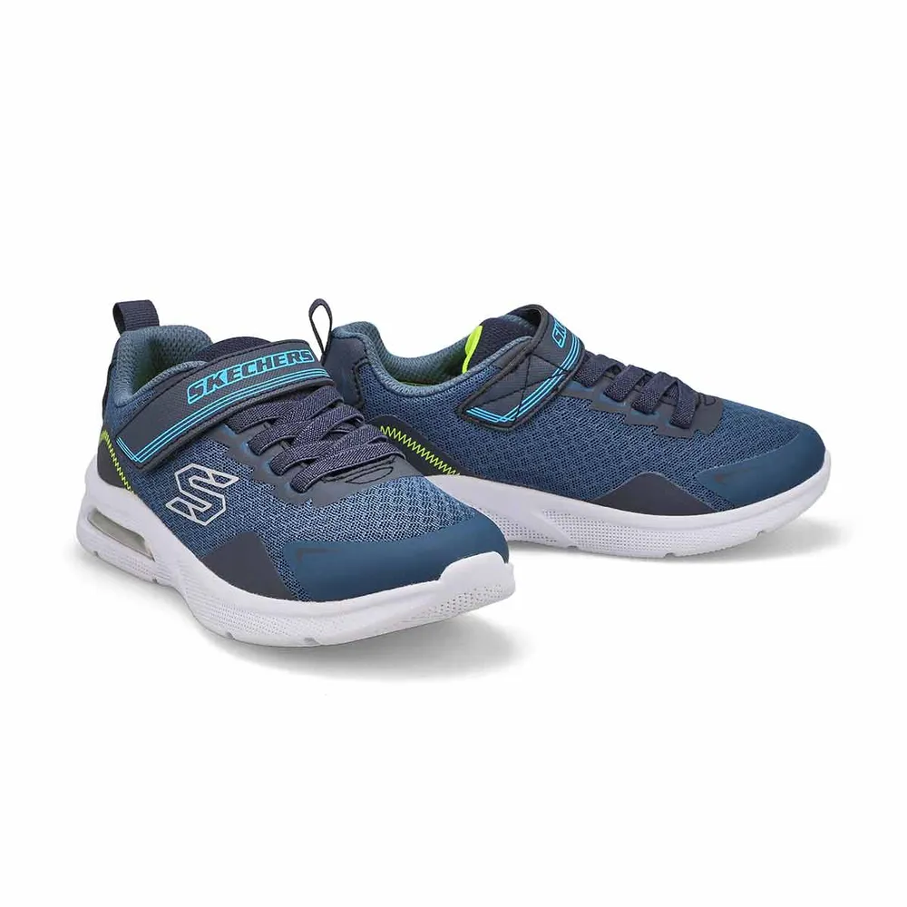 Boys Microspec Max-Ravork Sneaker - Navy/Lime