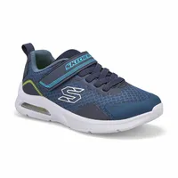 Boys Microspec Max-Ravork Sneaker - Navy/Lime