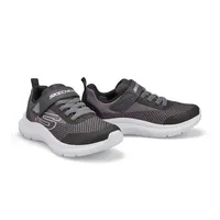 Boys Skech Fast Sneaker- Charcoal/ Black