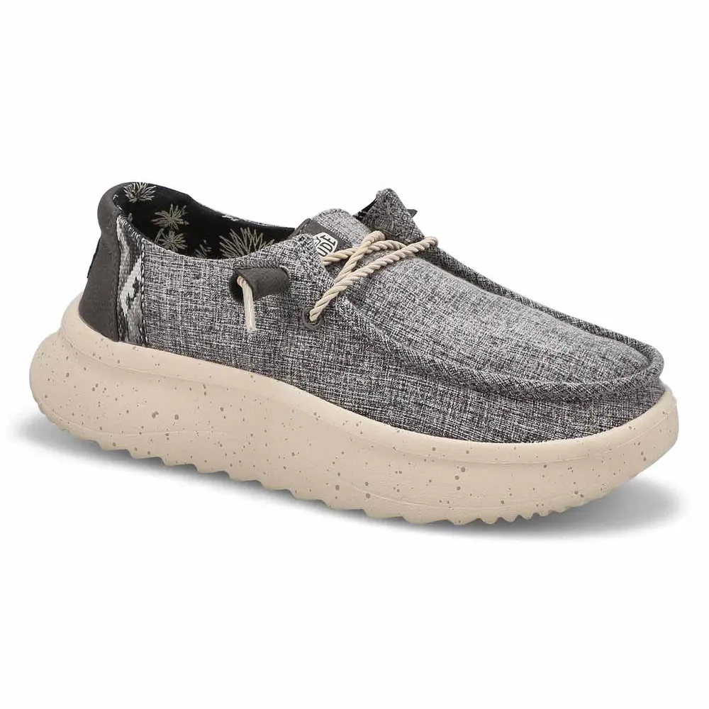 HEYDUDE Women's Wendy Chambray Casual Shoe Woven Onyx 8 Medium US :  : Clothing, Shoes & Accessories