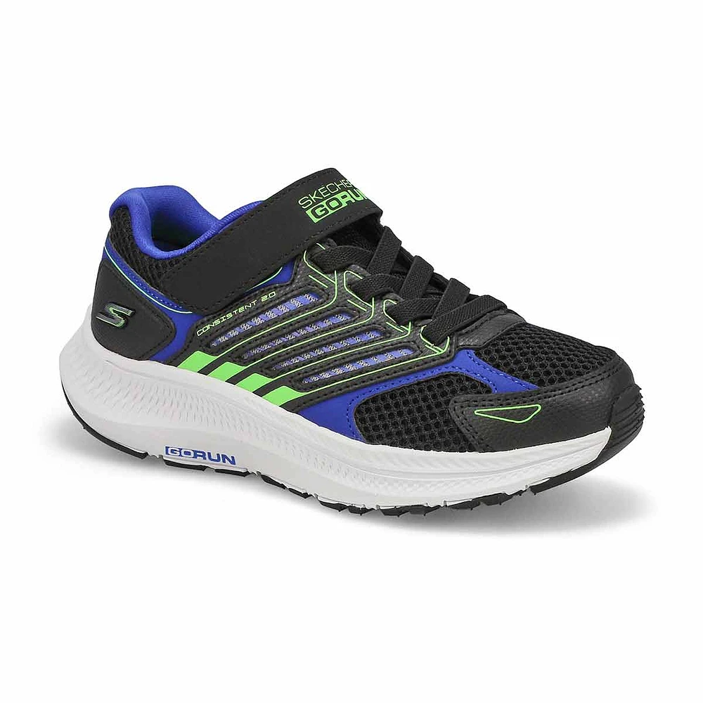 Boys  Go Run Consistent 2.0 Sneaker - Black/Blue/Lime