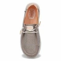 Womens Wendy Metallic Sparkle Casual Shoe - Rose Gold