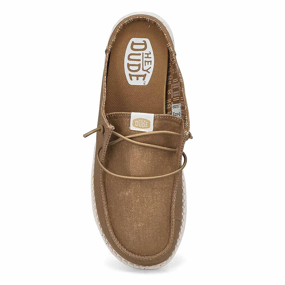 Womens Wendy Slip Classic Canvas On Shoe - Walnut