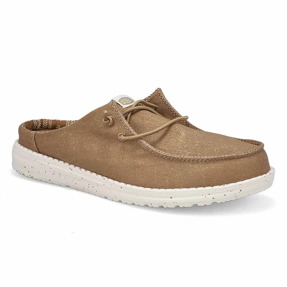 Womens Wendy Slip Classic Canvas On Shoe - Walnut