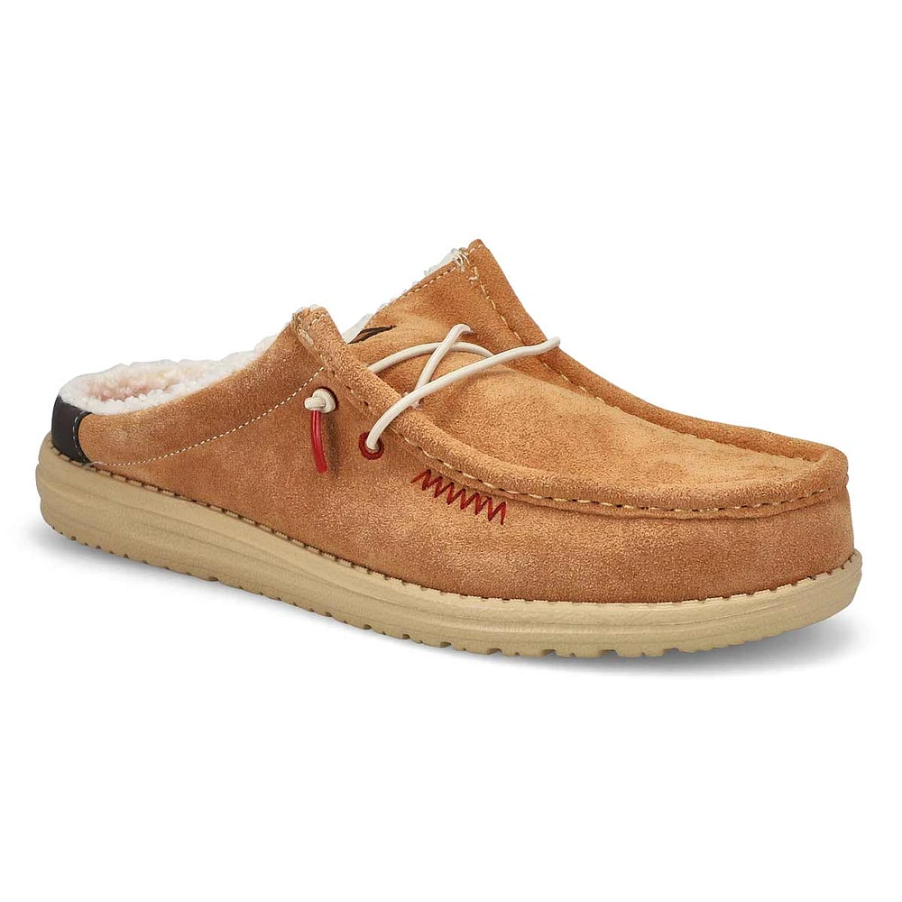 Mens Wally Slip Warmth On Shoe - Beige