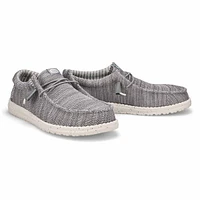 Mens Wally Stretch Sox Casual Shoe - Grey