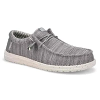 Mens Wally Stretch Sox Casual Shoe - Grey