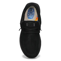 Mens Wally Comf Suede Casual Shoe - Black