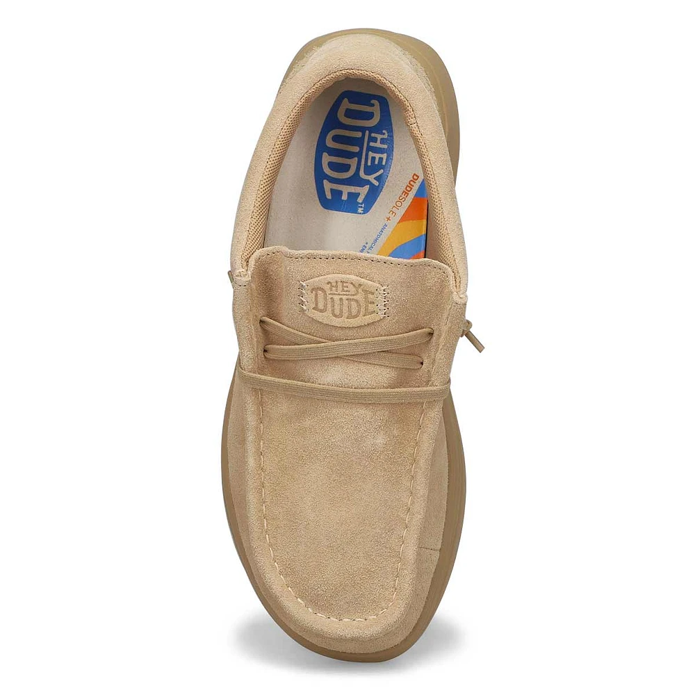 Mens Wally Comf Suede Casual Shoe - Tan