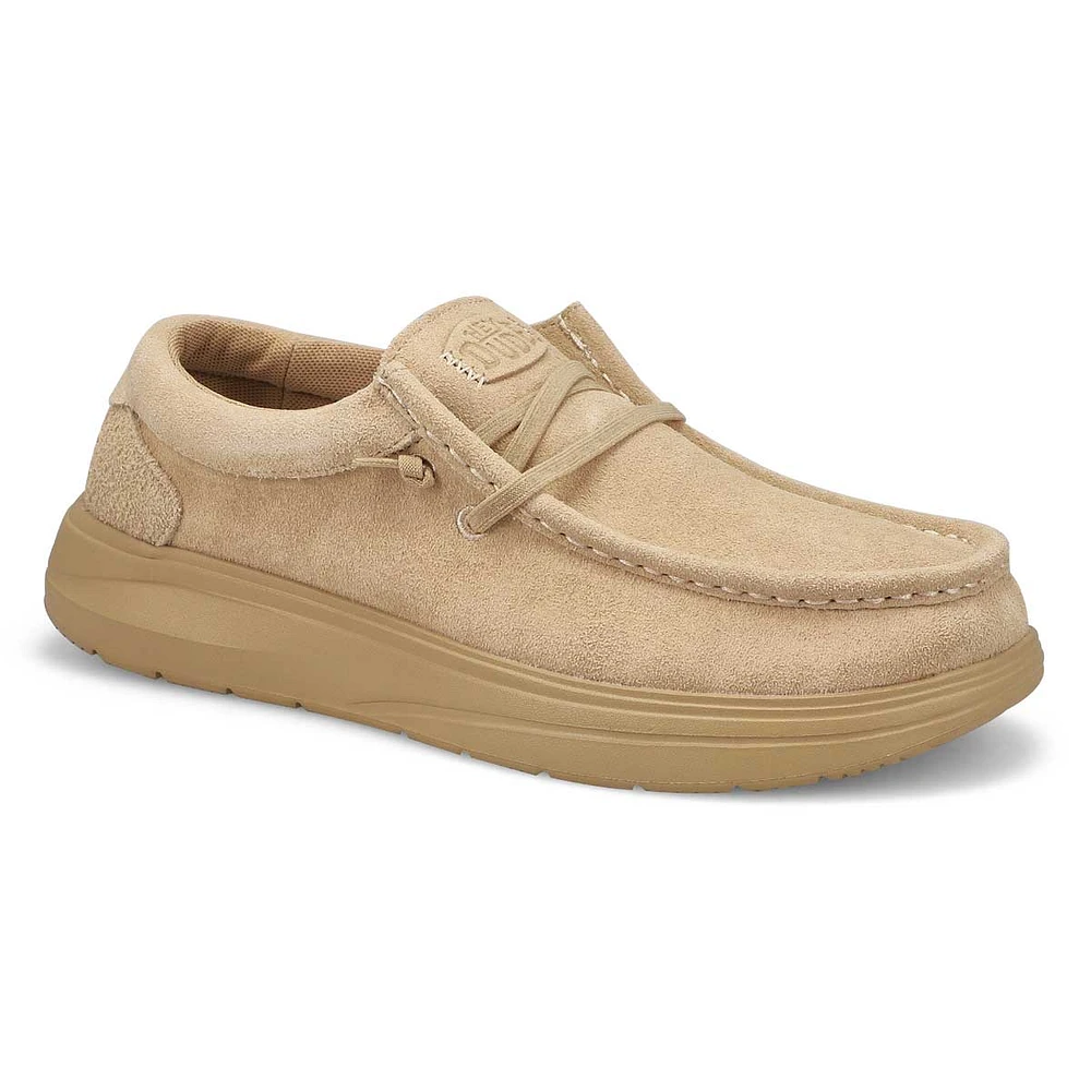 Mens Wally Comf Suede Casual Shoe - Tan