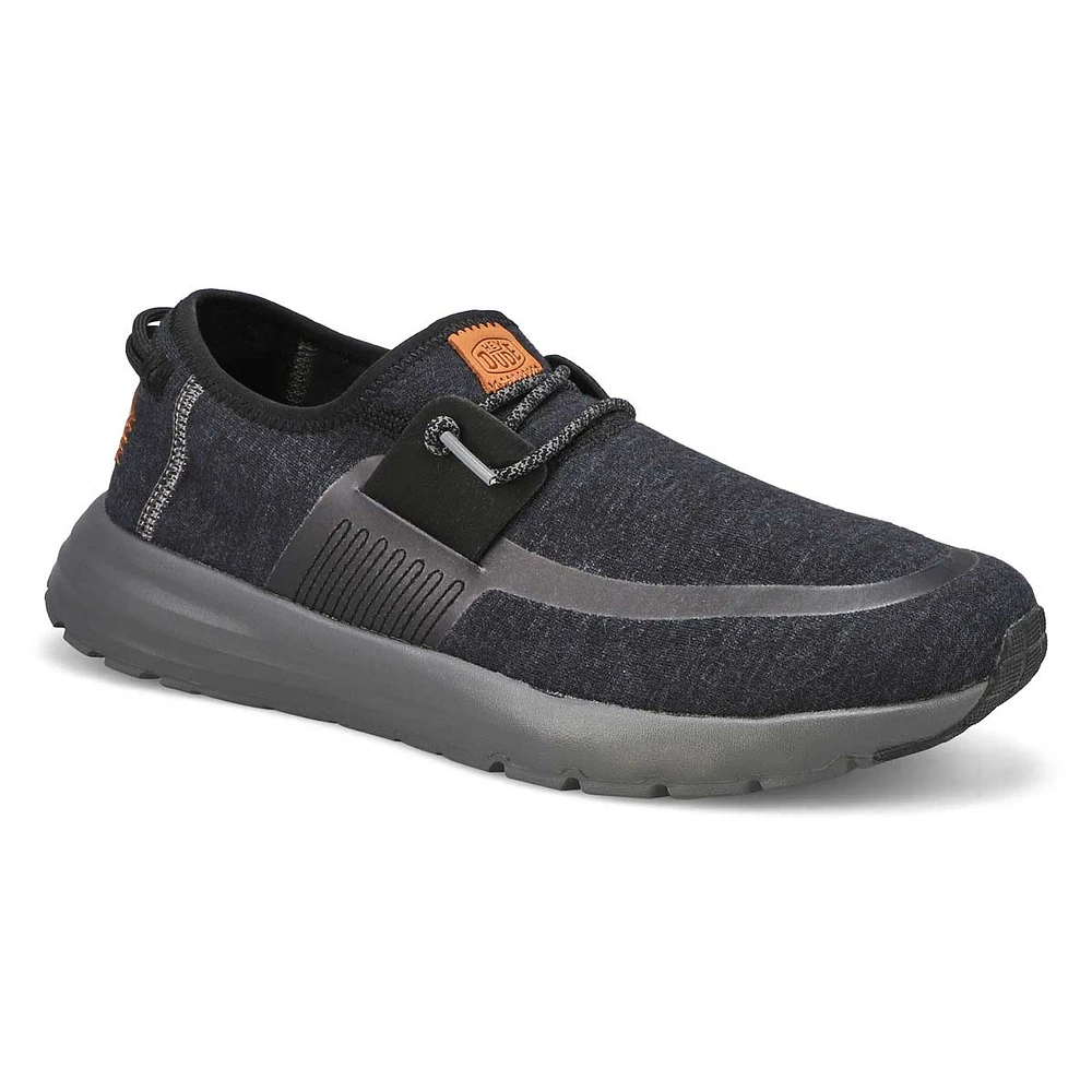 Mens Sirocco Knit Sneaker - Black/Charcoal