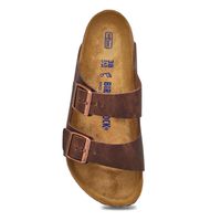 Womens Arizona Soft Footbed Oiled Leather 2 Strap Sandal - Habana