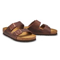 Womens Arizona Soft Footbed Oiled Leather 2 Strap Sandal - Habana