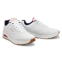 Mens Uno Stand On Air Sneaker -White/Navy/Red