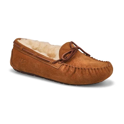 Girls Dakota Suede Slipper - Chestnut