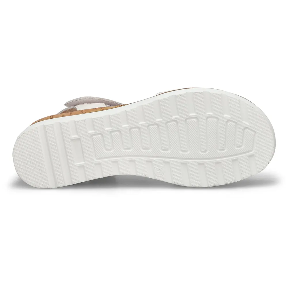 Womens Wyatt 01 Casual Leather Sandal - White