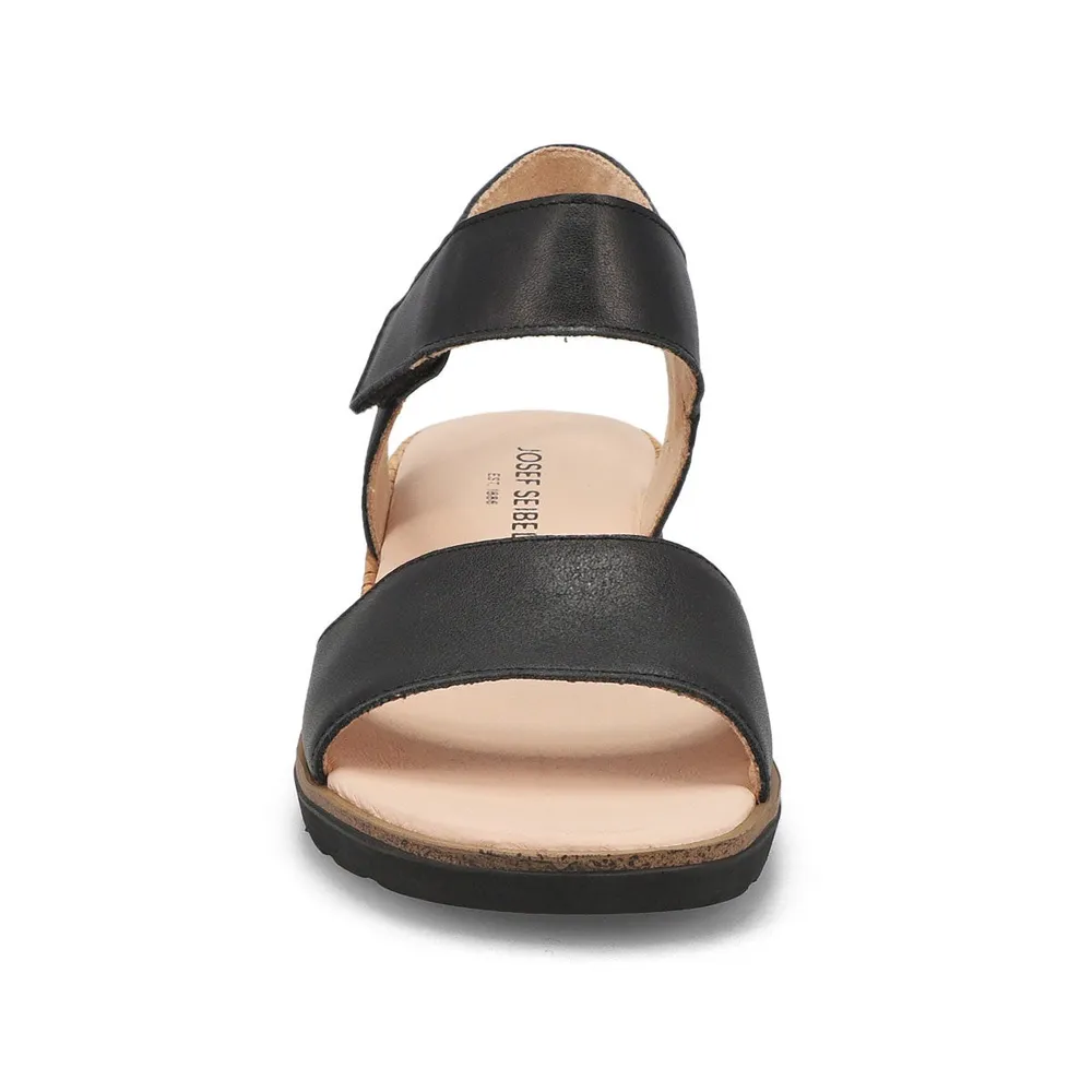 Womens Wyatt 01 Casual  Leather Sandal - Black