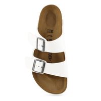 Womens Arizona Birko-Flor 2 Strap Sandal - White