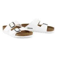 Womens Arizona Birko-Flor 2 Strap Sandal - White