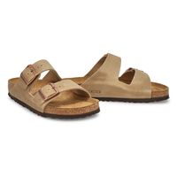 Womens Arizona Soft Oiled Leather 2 Strap Sandal - Tobacco