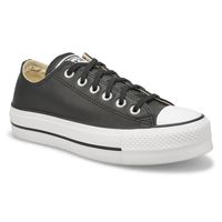 Womens Chuck Taylor All Star Lift Clean Leather Platform - Black